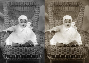Sepia tone example on restored image
