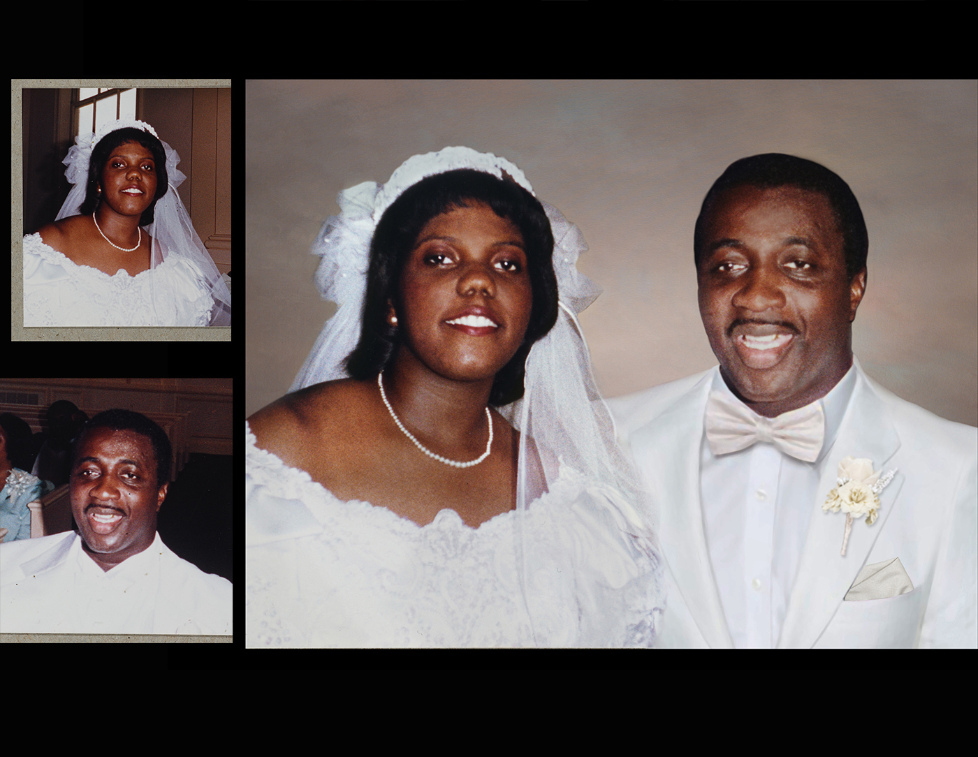 Merged Images of Bride and Groom