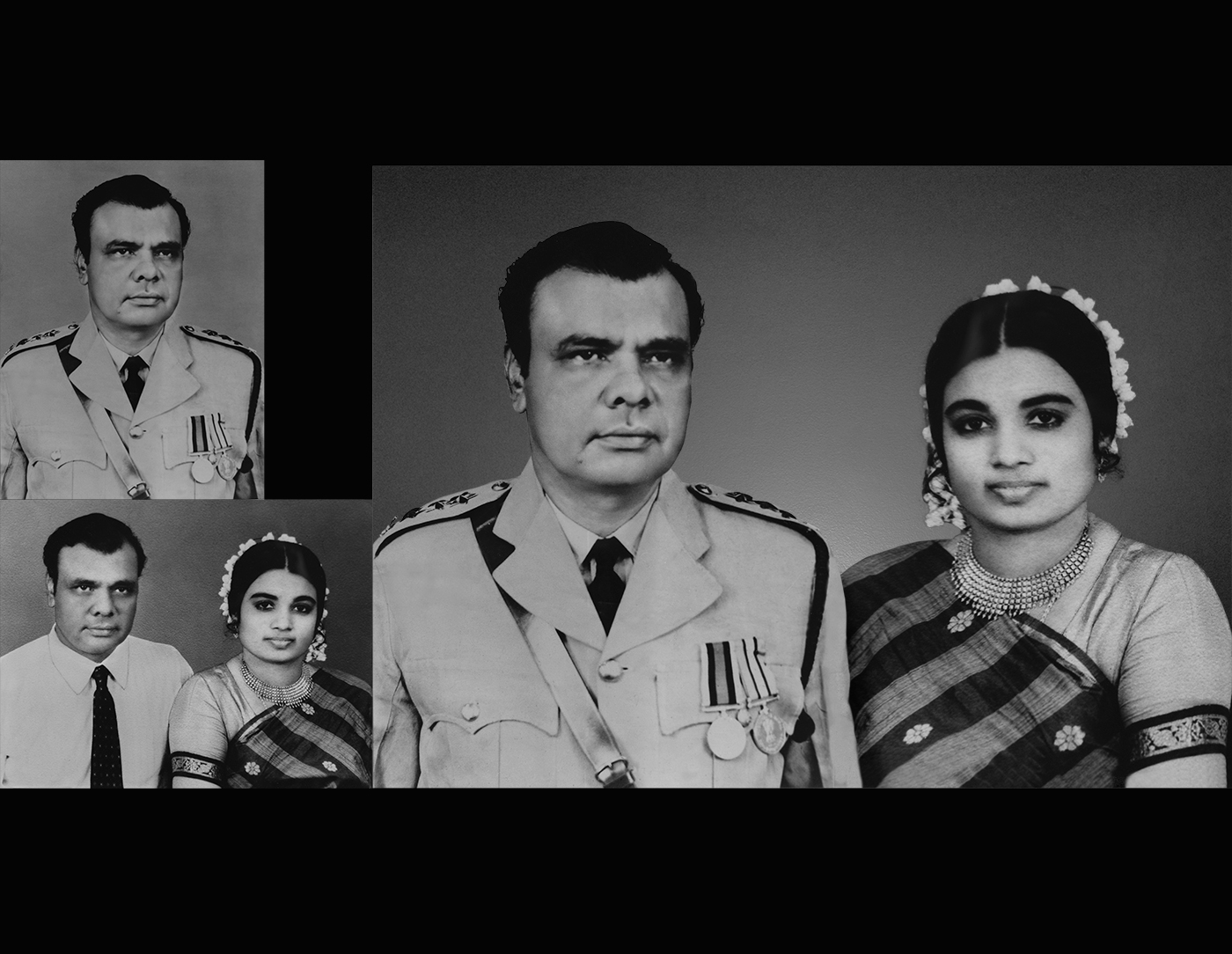 Merged Photos of husband in uniform