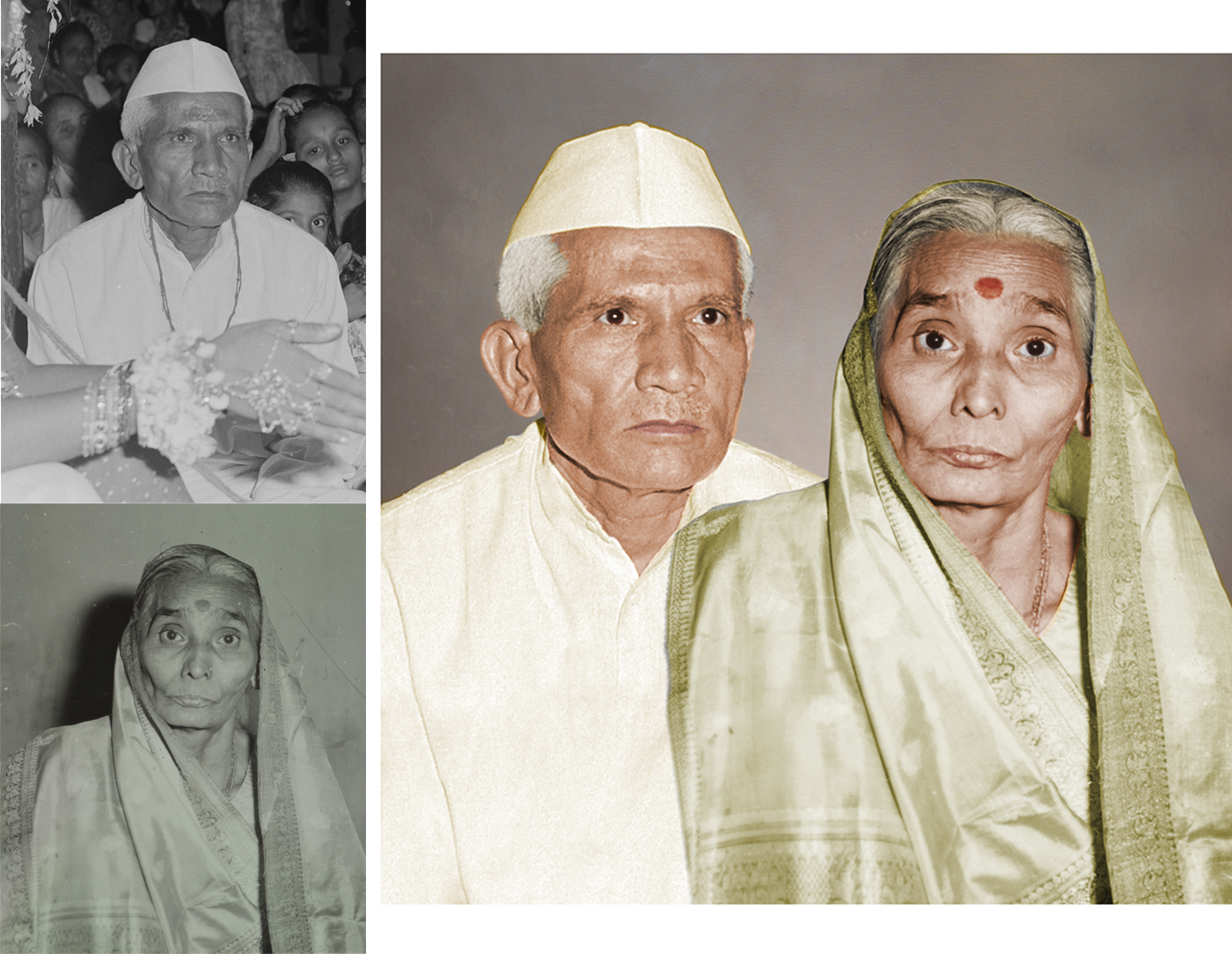 merged images of 2 people to 1 photo